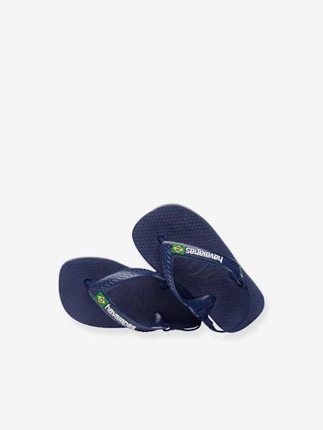 Teenslippers voor baby Brasil Logo II HAVAIANAS blauw+marine - vertbaudet enfant 