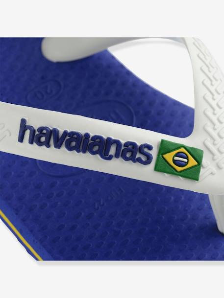 Teenslippers voor baby Brasil Logo II HAVAIANAS blauw+marine - vertbaudet enfant 
