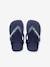 Teenslippers voor baby Brasil Logo II HAVAIANAS blauw+marine - vertbaudet enfant 