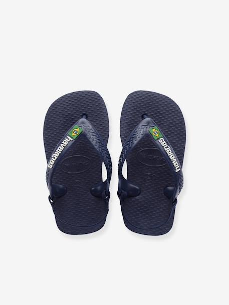 Teenslippers voor baby Brasil Logo II HAVAIANAS blauw+marine - vertbaudet enfant 