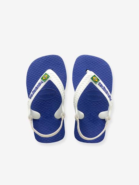 Teenslippers voor baby Brasil Logo II HAVAIANAS blauw+marine - vertbaudet enfant 