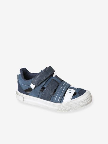 Sandalen met klittenband jongens kleutercollectie blauw - vertbaudet enfant 