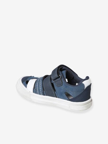 Sandalen met klittenband jongens kleutercollectie blauw - vertbaudet enfant 