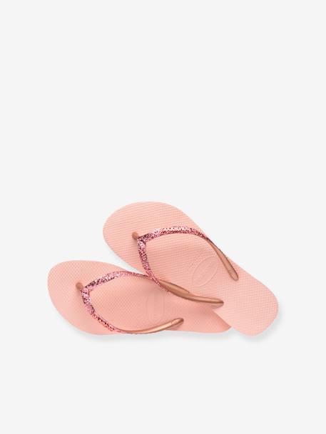 Teenslippers voor kinderen Slim Glitter II HAVAIANAS roze - vertbaudet enfant 