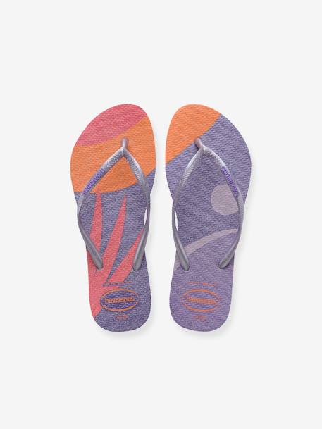 Teenslippers voor kinderen Slim Palette Glow HAVAIANAS lila - vertbaudet enfant 