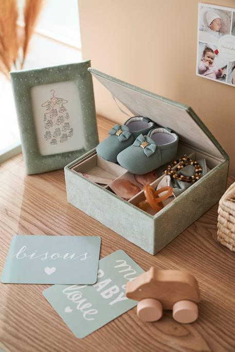 Cadeaukoffer frame + fluwelen compartiment box groen - vertbaudet enfant 