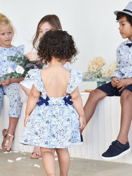 Feestelijke babyjurk met bloemen wit met print - vertbaudet enfant 