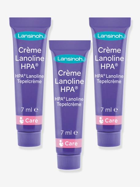 Borstvoedingscrème HPA LANSINOH Lanoline, 3 x 7 ml tubes wit - vertbaudet enfant 