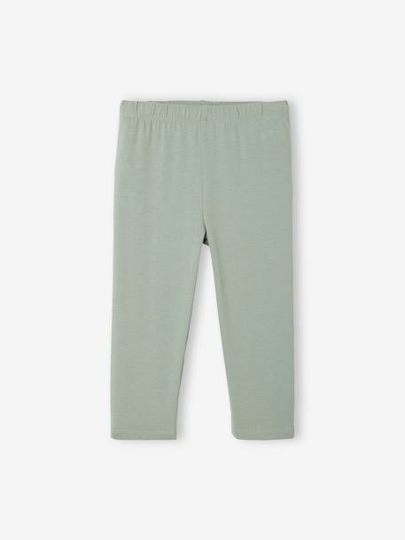 Legging meisje tot halverwege de kuit MARINE GRIJS+salie+WIT+zwart - vertbaudet enfant 