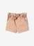 Babyshort met elastische taille met knoopriem beige - vertbaudet enfant 