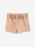 Babyshort met elastische taille met knoopriem beige - vertbaudet enfant 