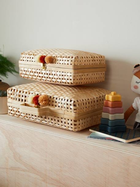 Set van 2 bamboe koffers beige - vertbaudet enfant 