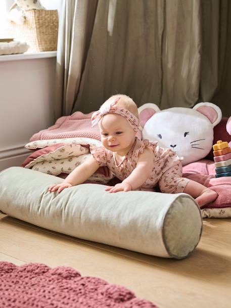 Fluwelen bolster blauw+groen+roze - vertbaudet enfant 