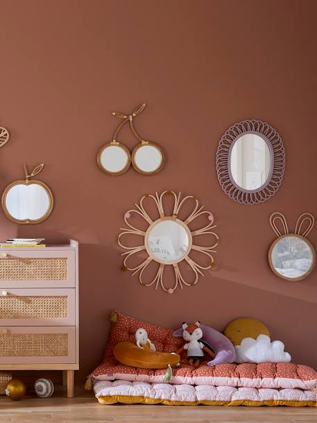 Rotan spiegel met pompons Natuurlijk - vertbaudet enfant 