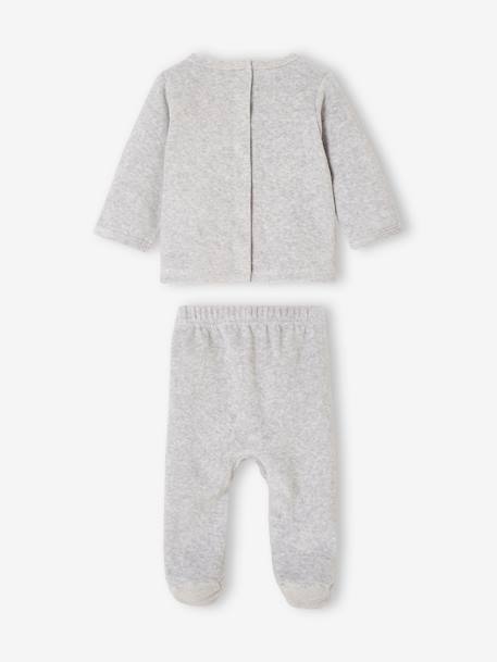 Set van 2 fluwelen pyjama's voor babyjongens met fosforescerende planeten set inkt - vertbaudet enfant 