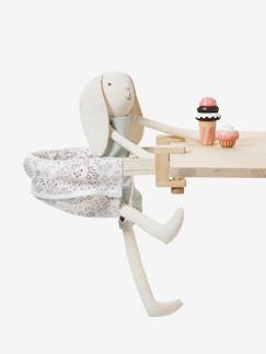 Speelgoed-Poppen-Tafelstoeltje voor de pop in stof en FSC¨-hout