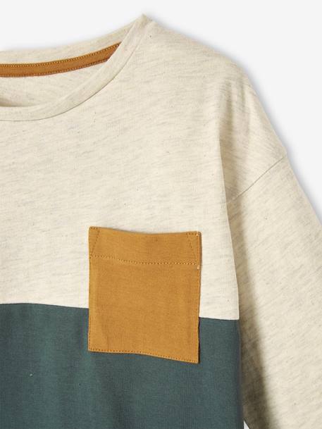 Colorblock jongensshirt GROEN - vertbaudet enfant 