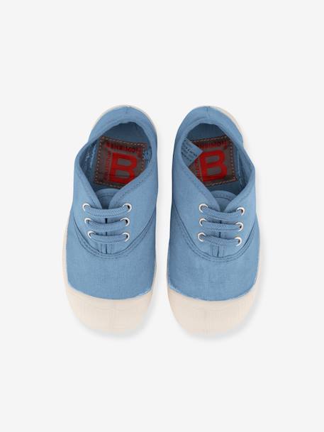 Katoenen tennisschoenen voor kinderen met vetersluiting BENSIMON® jeansblauw+kaki+marineblauw+wit - vertbaudet enfant 