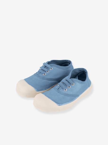 Katoenen tennisschoenen voor kinderen met vetersluiting BENSIMON® beige+jeansblauw+kaki+marineblauw+wit - vertbaudet enfant 