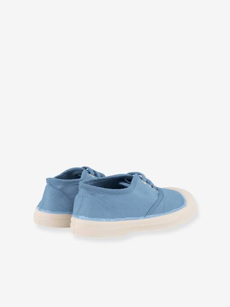 Katoenen tennisschoenen voor kinderen met vetersluiting BENSIMON® jeansblauw+kaki+marineblauw+wit - vertbaudet enfant 
