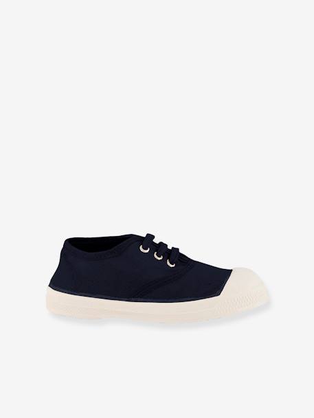 Katoenen tennisschoenen voor kinderen met vetersluiting BENSIMON® beige+jeansblauw+kaki+marineblauw+wit - vertbaudet enfant 