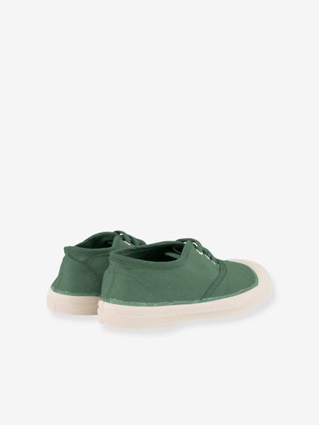 Katoenen tennisschoenen voor kinderen met vetersluiting BENSIMON® groen+rozen - vertbaudet enfant 