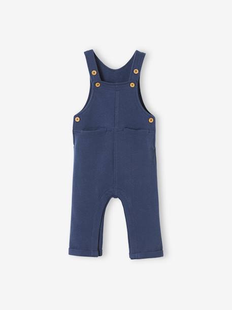 Babysalopette van molton donkergrijs gechineerd+marine - vertbaudet enfant 