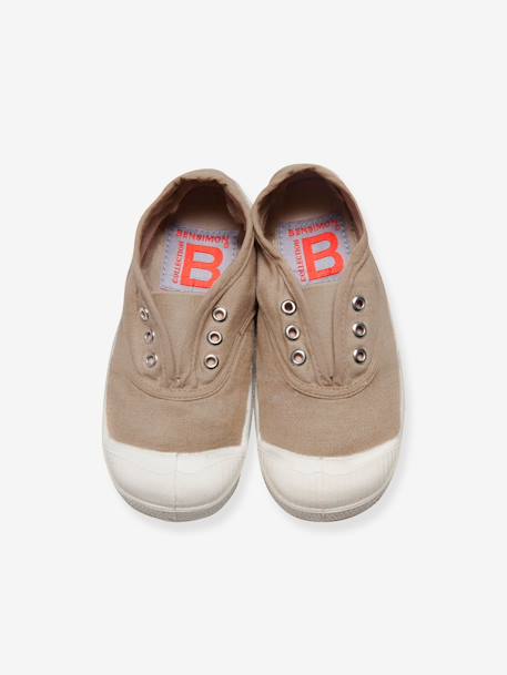 Katoenen tennisschoenen voor kinderen met vetersluiting Elly BENSIMON® beige+jeansblauw+kaki+marineblauw - vertbaudet enfant 