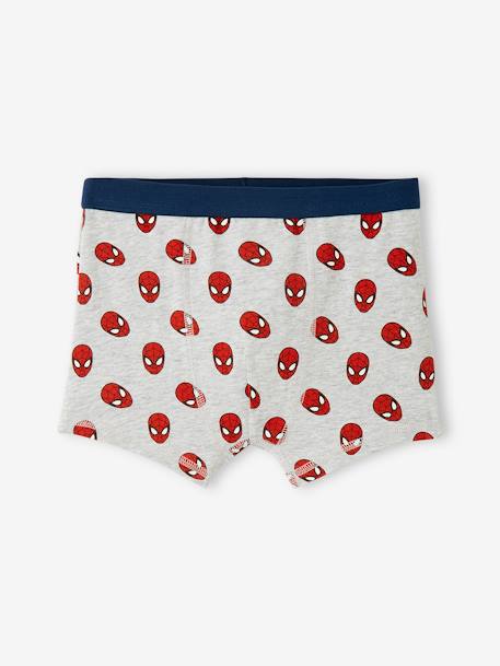 Set van 3 boxers Marvel® Spiderman Marineblauw, grijs gechineerd - vertbaudet enfant 