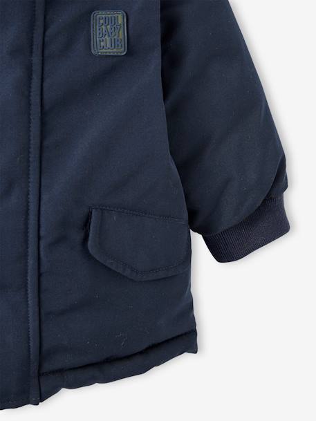 Omkeerbare babyparka met capuchon inkt - vertbaudet enfant 