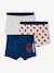 Set van 3 boxers Marvel® Spiderman Marineblauw, grijs gechineerd - vertbaudet enfant 