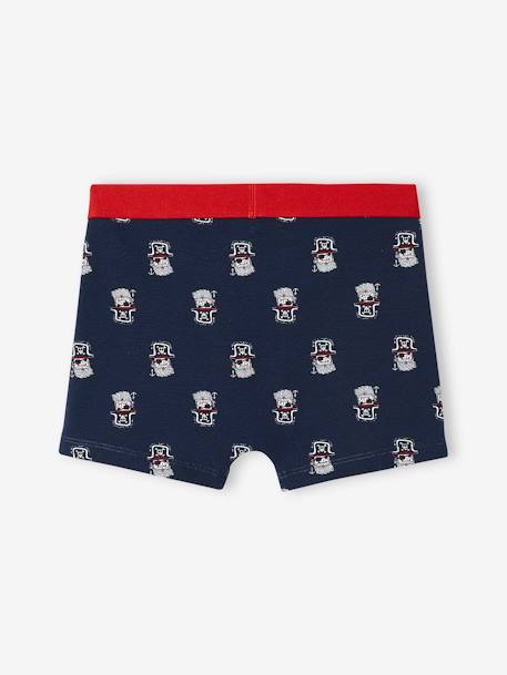 Set met 5 stretch boxers 'piraten' voor jongens Set marineblauw en rood - vertbaudet enfant 