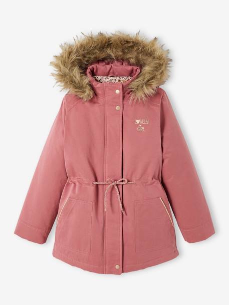 3-in-1 parka met capuchon meisje marineblauw+PURPLE DARK - vertbaudet enfant 