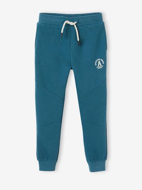 Joggingbroek jongen Athletic chocoladebruin+GROENBLAUW+koningsblauw - vertbaudet enfant 