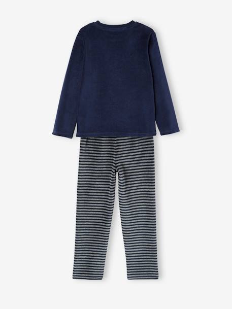 Set van 2 'natuur' fluwelen pyjama's voor jongens SET BLAUW EN GRIJS - vertbaudet enfant 