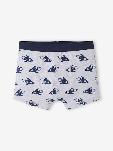 Set van 3 NASA® boxers Marineblauw, grijs gechineerd - vertbaudet enfant 