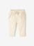 Fleece-pantalon voor meisjesbaby ecru+koper met print+roze (poederkleur)+saliegroen - vertbaudet enfant 