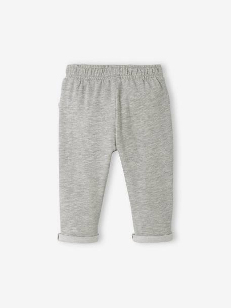 Babybroek uit molton voor jongens baksteen+donker lindegroen+gechineerd lichtgrijs+karamel+leiblauw+Marine grijs+PAREL+zandbeige - vertbaudet enfant 