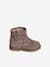 Leren boots met rits voor meisjesbaby taupe - vertbaudet enfant 