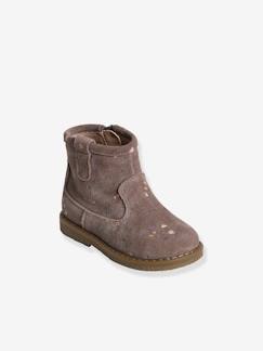 Schoenen-Baby schoenen 17-26-Loopt meisje 19-26-Leren boots met rits voor meisjesbaby