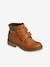 Jongens boots met klittenband beige+grijs - vertbaudet enfant 