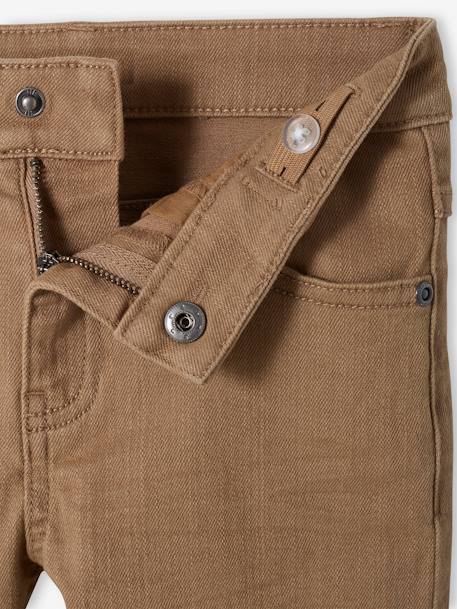 Slim fit jongensbroek Morphologik 'waterless' heupomtrek large BEIGE+HAZELNOOT - vertbaudet enfant 