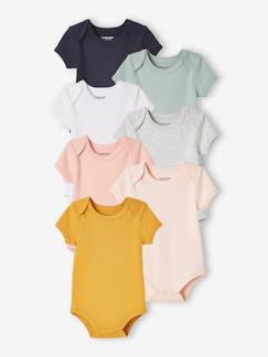 Baby-Body-Set van 7 babyrompers met korte mouwen en US-opening