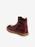 Gelakte boots met rits en elastiek voor meisjesbaby bordeaux+marineblauw - vertbaudet enfant 