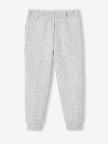 Molton joggingbroek voor meisjes gechineerd lichtgrijs+leisteenblauw+roze - vertbaudet enfant 