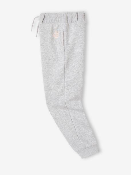 Molton joggingbroek voor meisjes gechineerd lichtgrijs+leisteenblauw+roze - vertbaudet enfant 