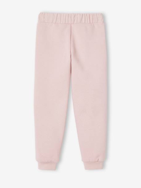 Molton joggingbroek voor meisjes gechineerd lichtgrijs+leisteenblauw+roze - vertbaudet enfant 