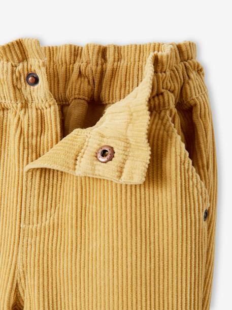 Corduroy babybroek mosterdgeel - vertbaudet enfant 