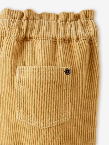 Corduroy babybroek mosterdgeel - vertbaudet enfant 