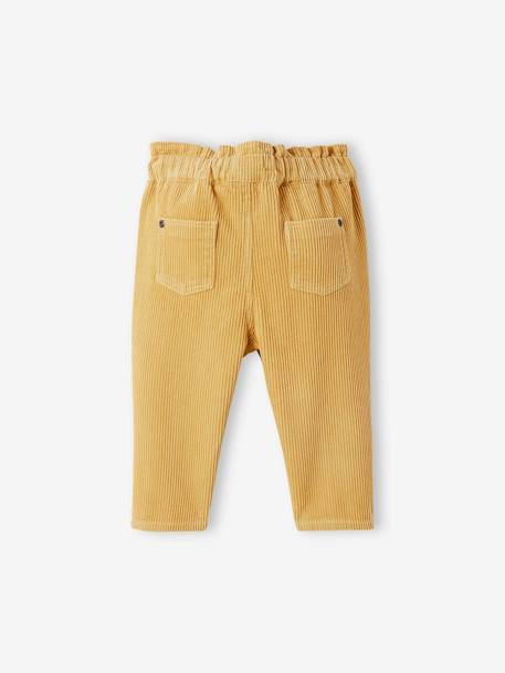 Corduroy babybroek mosterdgeel - vertbaudet enfant 